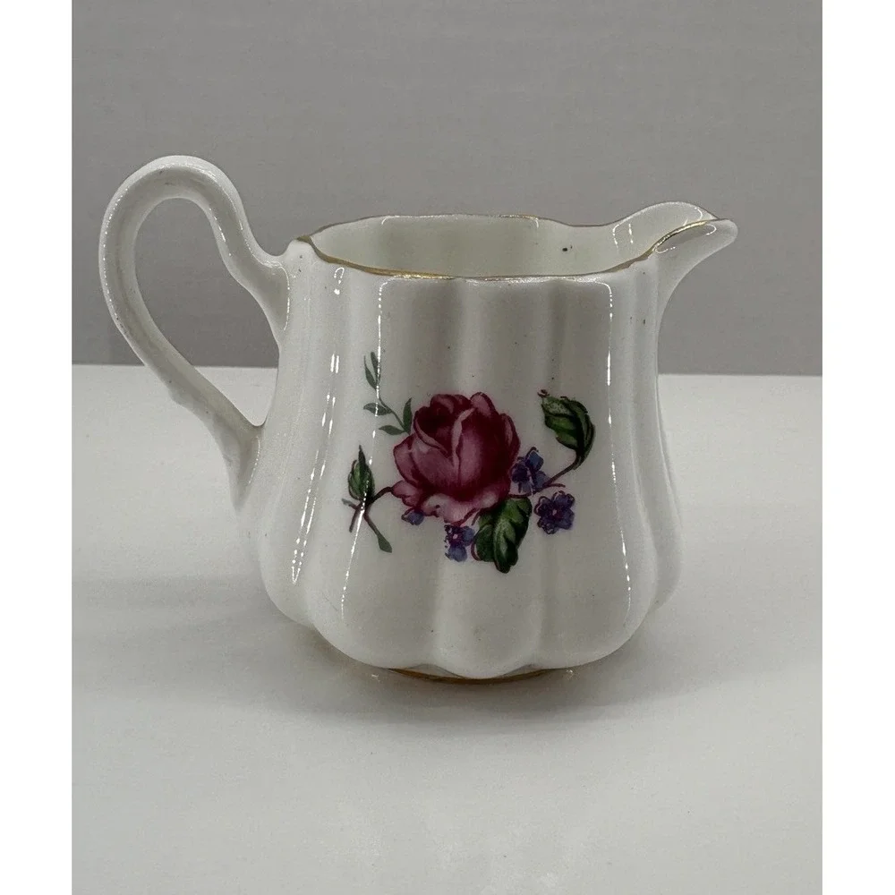 Vintage Royal Stuart Spencer Stevenson Bone China Creamer‎ Roses